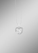 Herz-Anhänger mit Zirkonia 