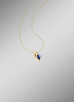 Anh&auml;nger mit Brillanten und echt Safir 