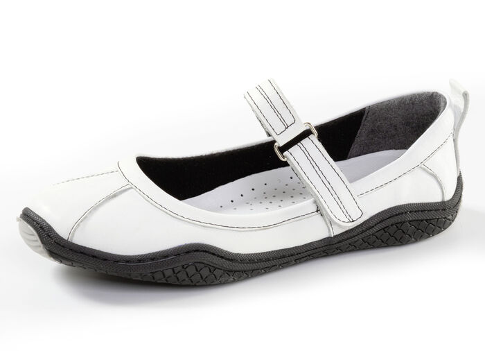 Gemini, klassische Damen-Slipper, Weite G, mit herausnehmbarem Fu&szlig;bett WEISS