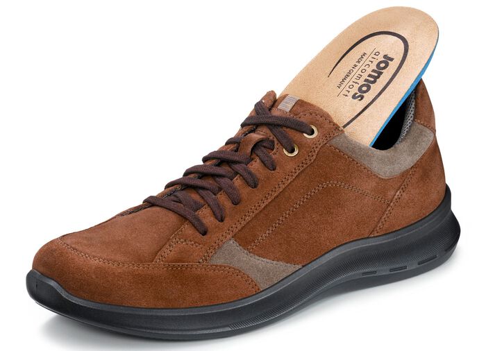 Schn&uuml;rschuh mit modernen Kontrasteins&auml;tzen 