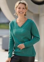 Pullover mit Schmucksteinzier 