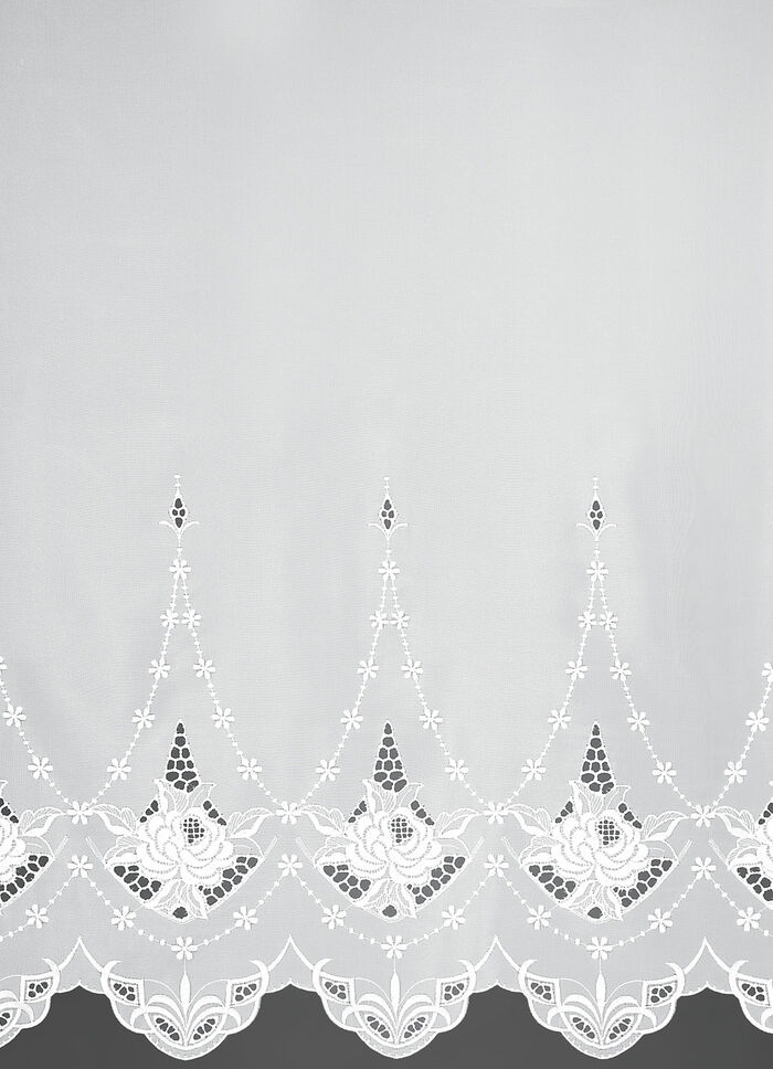 Blumenfenster-Store mit Universalschienenband 