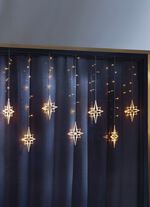 Lichtervorhang Sterne f&uuml;r den Innen- und Au&szlig;enbereich 