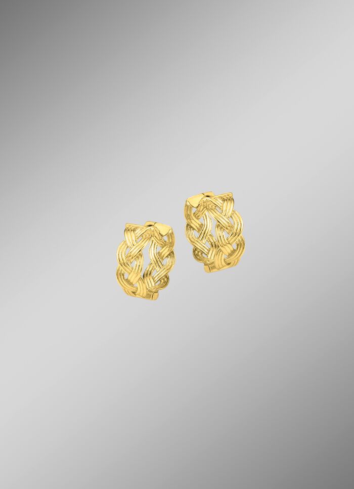 Geflochtene Creolen mit Scharnierschlie&szlig;e 