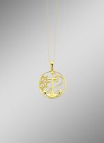 Moderner Anh&auml;nger Anker und Steuerrad 