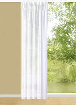 Transparente &Uuml;bergardine in Leinenoptik 