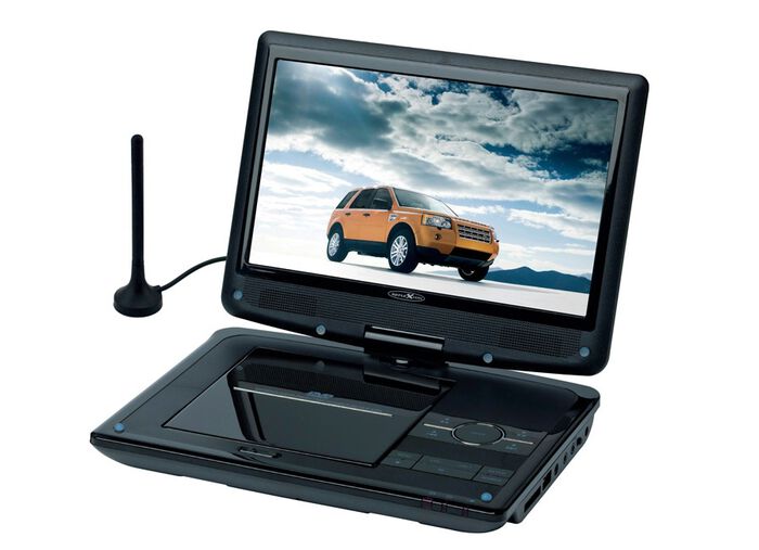 Portabler DVD-Spieler mit Antischock-Funktion SCHWARZ