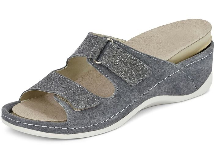 Mubb, bequeme Damen-Pantoletten, Weite H, mit herausnehmbarem Fu&szlig;bett 