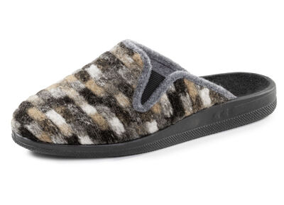 Pantoffel aus gemustertem Textilmaterial 