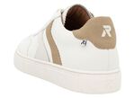 Rieker Sneaker aus weichem Nappaleder WEISS-CAMEL
