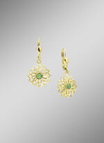 Blühende Eleganz: Ohrringe mit echt Smaragd 