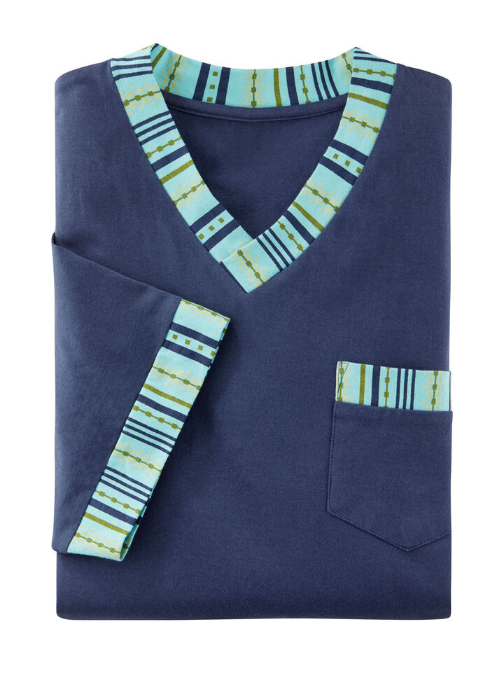 Zweierpack Nachthemden mit V-Ausschnitt und Brusttasche 