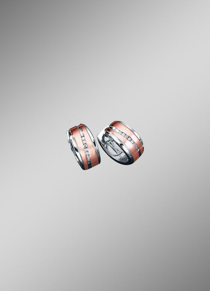 Klappcreolen mit synth. Zirkonia 