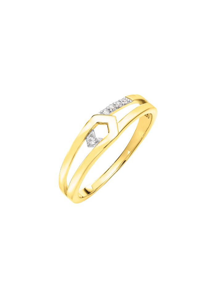 Moderner Damenring mit Zirkonia 