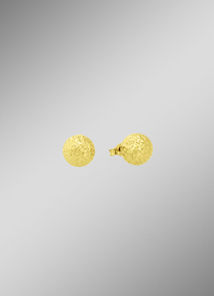 Facettierte Ohrstecker aus Gold 