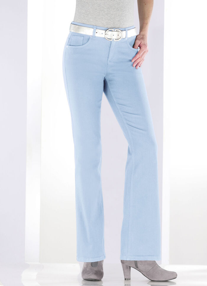Magic-Jeans mit modisch weiterem Beinverlauf HELLBLAU