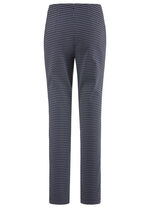 Hose mit trendiger Hahnentritt-Dessinerung BLAU-SCHWARZ