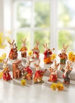 Hasenmusiker aus Feinsteingut 