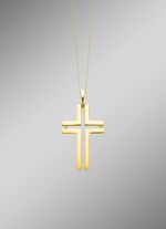 Durchbrochener Kreuz-Anh&auml;nger aus Gold 