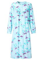 Nachthemd, lange Knopfleiste und kn&ouml;pfbare B&uuml;ndchenabschl&uuml;ssen 