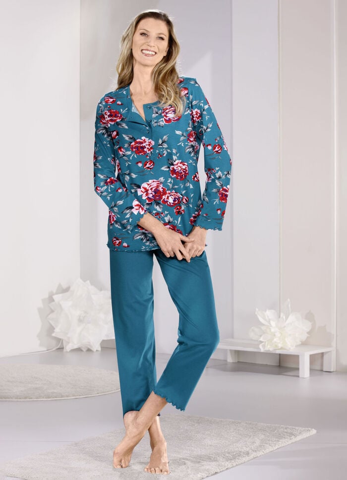 Zweierpack Schlafanzüge mit gebogten Abschlüssen  