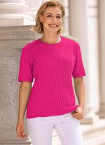 Pullover in Strukturmix PINK