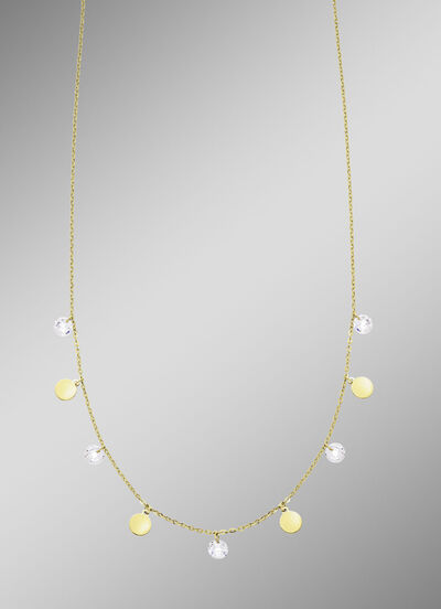 Stilvolle Halskette mit Zirkonia 