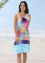 Laurina Kleid mit farbbrillantem Druckdessin 