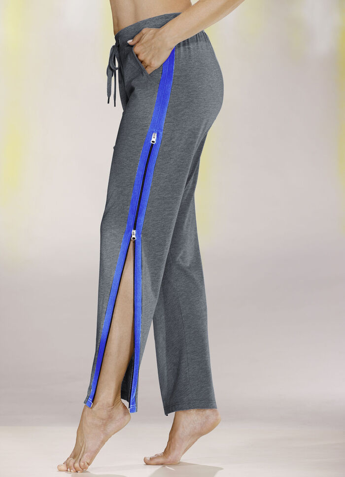 Zweierpack Schlaf- und Freizeithosen mit 2-Wege-Reißverschluss 1X MARINE, 1X ANTHRAZIT MELIERT