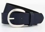Modischer Damen-Gürtel aus Leder, 3,5 cm breit MARINE