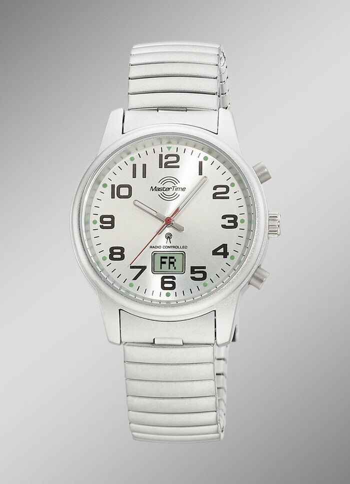 Master Time Funk-Damenuhr mit Edelstahlzugband 