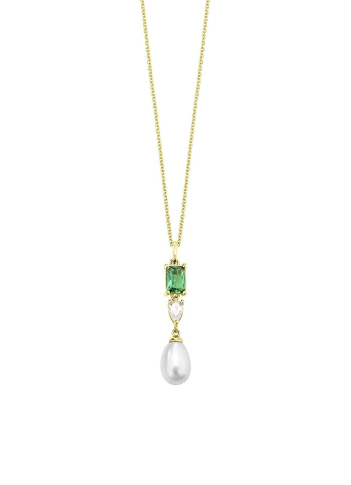 Zarte Raffinesse – Anhänger mit Perle und Kristallglanz 