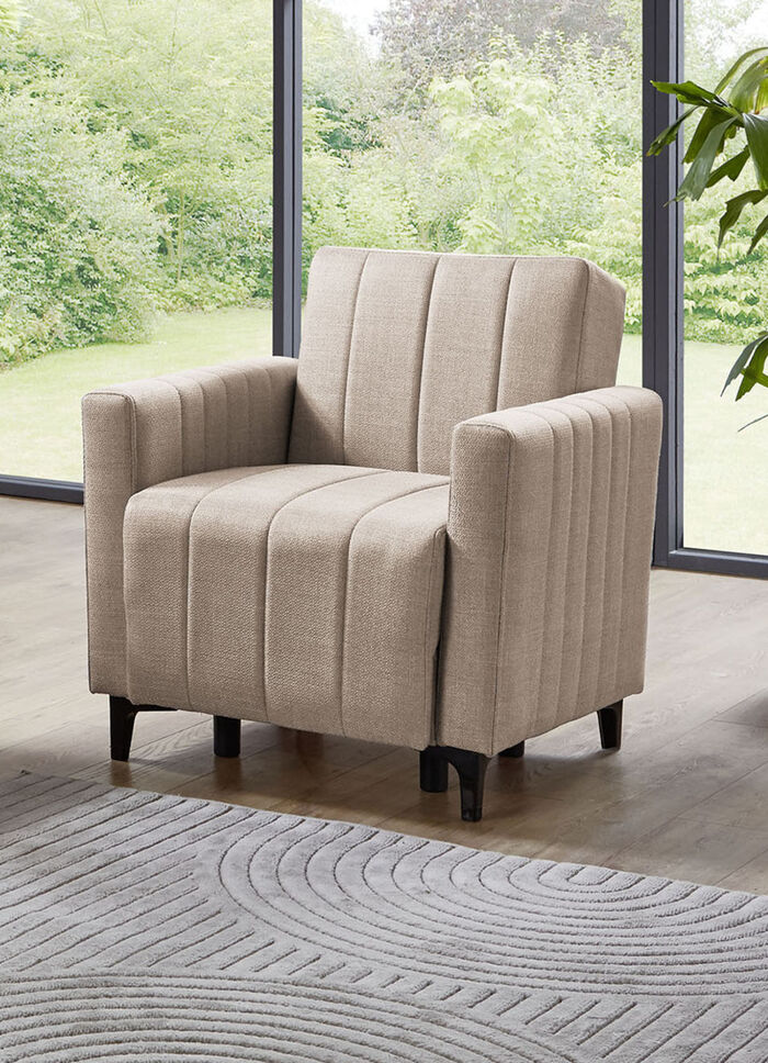 Frei im Raum aufstellbare Polstermöbel mit Bettfunktion BEIGE