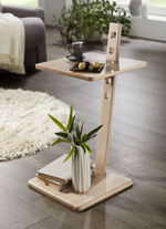 Beistelltisch mit höhenverstellbarer Tischplatte NATUR