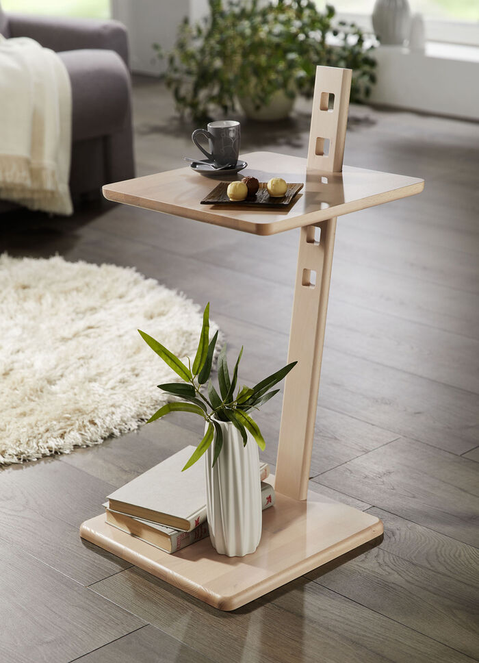Beistelltisch mit höhenverstellbarer Tischplatte NATUR