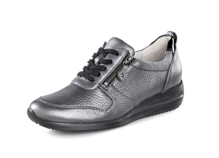 Waldläufer, leichte Damen-Sneaker, Weite H, mit herausnehmbarem Fußbett ALTSILBER
