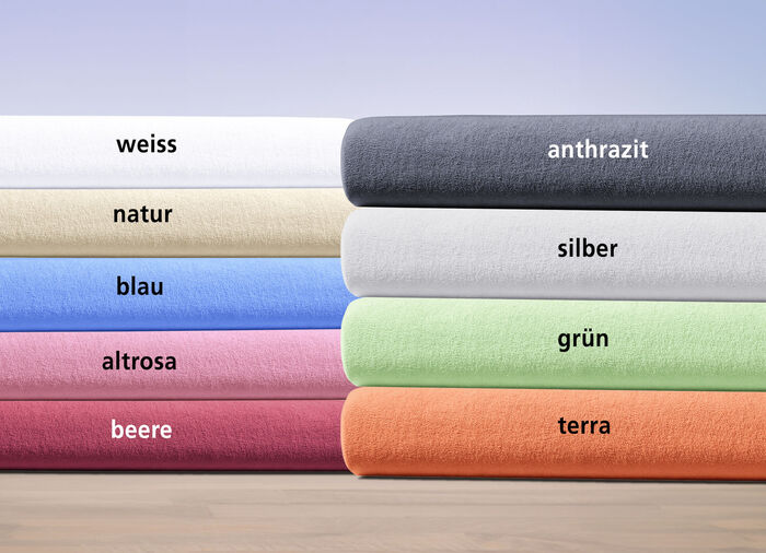 Kuschelweiche Spannbetttücher aus hochwertigem Nicki-Velours BLAU