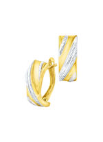 Klappcreolen in Bicolor, teilweise diamantiert 