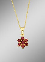 Anhänger mit Singapurkette und echt Granat 