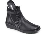 Gemini Stiefelette aus teilweise bedrucktem Rind-Nappaleder SCHWARZ