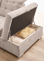 Wohnlandschaft mit Funktion und Bettkasten BEIGE