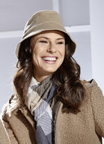 Fischer-Hut aus elastischem Cordstoff BEIGE