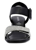 Remonte Sandalette mit Flechtdurchz&uuml;gen SCHWARZ-WEISS