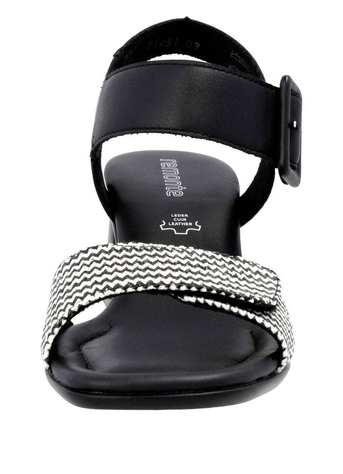Remonte Sandalette mit Flechtdurchz&uuml;gen SCHWARZ-WEISS