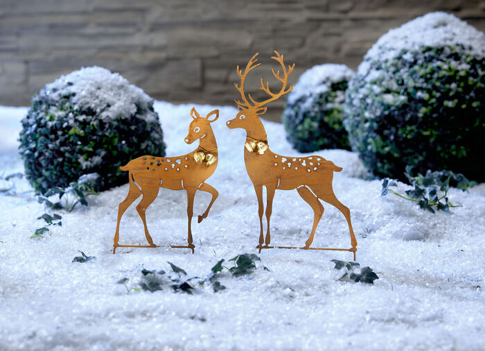 Reh und Hirsch mit Glöckchen 