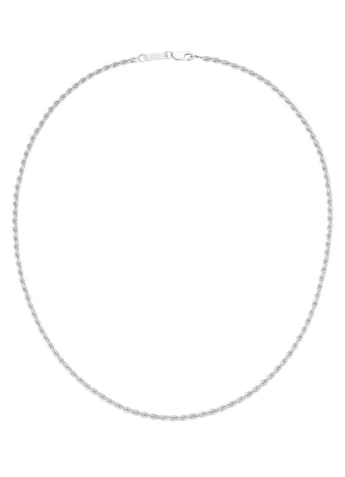 Massive Kordelkette in elegantem Silber 