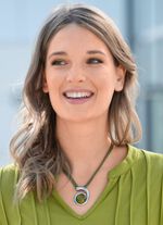 Textilkette mit Glas-Anh&auml;nger  