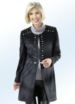 Longjacke mit Nieten- und Plättchenzier 