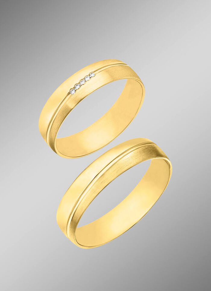 Edler Trauring gl&auml;nzend/mattiert 