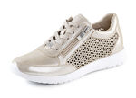 ELENA EDEN, sommerliche Damen-Sneaker, Weite G, mit herausnehmbarem Fußbett MATTGOLD